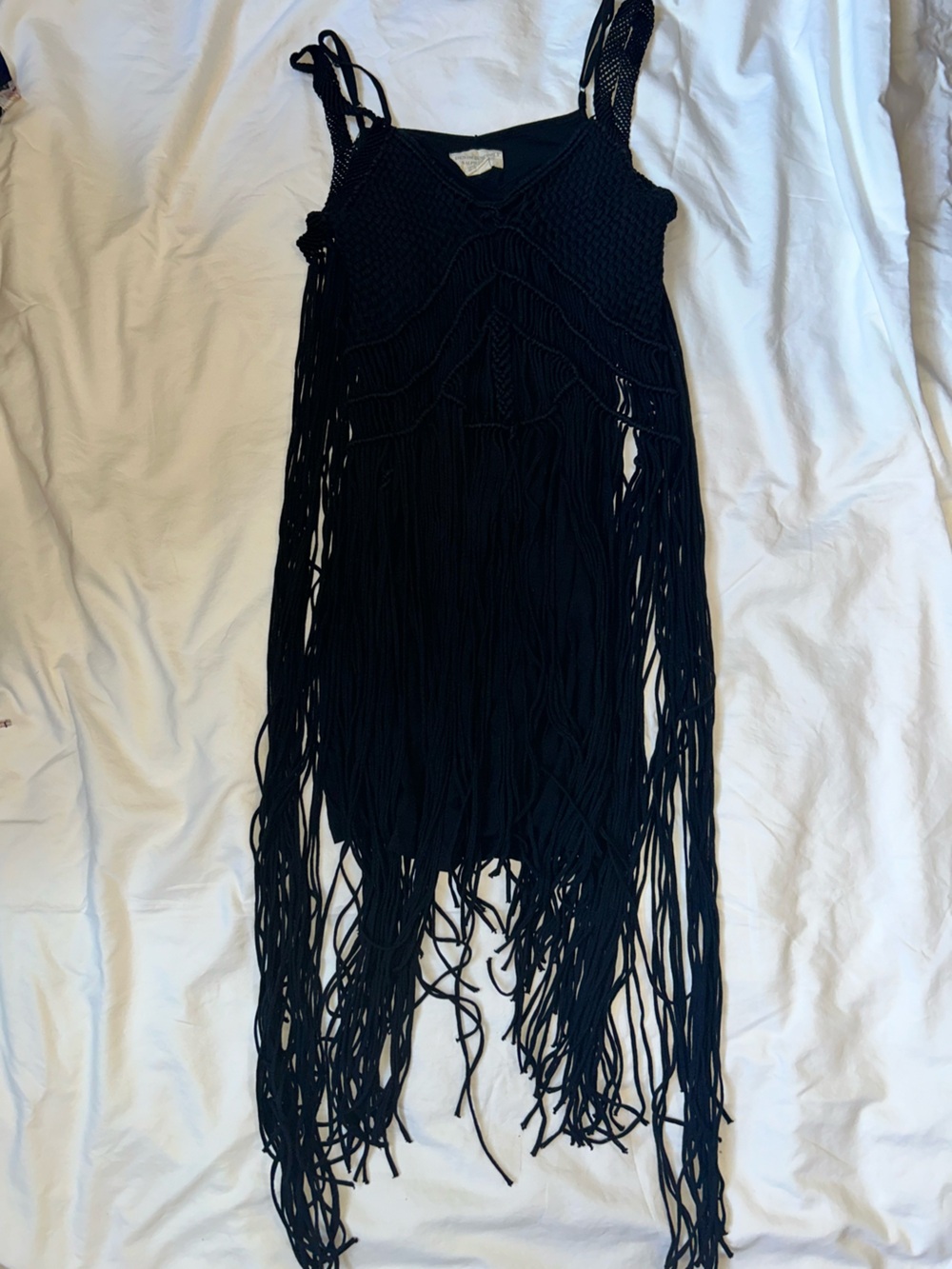 Denim & Supply Ralph Lauren Black Fringe Midi Dress
